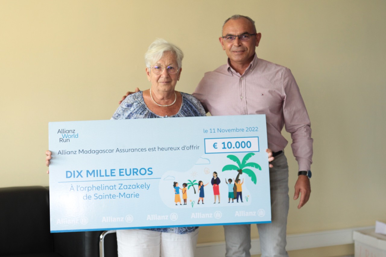 Allianz World Run 2022: remise du don à l'Orphelinat Zazakely de Sainte-Marie